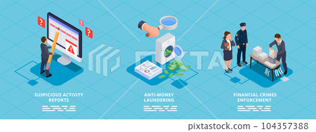 Financial Regulation Isometric 104357388