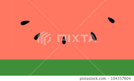 吃西瓜的可愛插畫 104357604