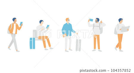 men enjoying travel 104357852