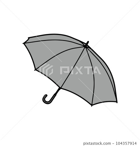 從上面看到的打開的雨傘的簡單插圖 104357914