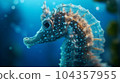 Seahorse Fish in the blue sea 104357955