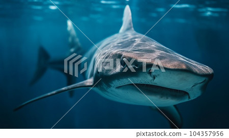 Shark Catfish in the blue ocean Shark Catfish in the blue ocean 104357956