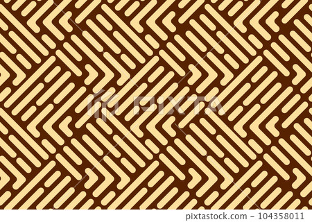 Abstract geometric pattern with stripes, lines. Seamless vector background. Gold and brown ornament. Simple lattice graphic design Abstract geometric pattern with stripes, lines. Seamless vector background. Gold and brown ornament. Simple lattice graphic design 104358011