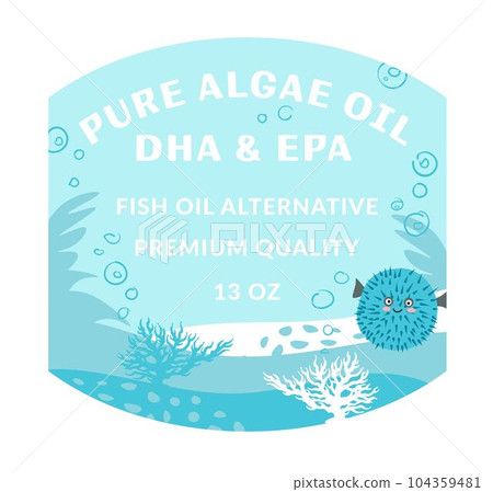 Pure algae oil dha and epa, fish alternatives 104359481