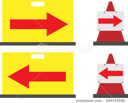 Illustration set of various arrow signs 104359580