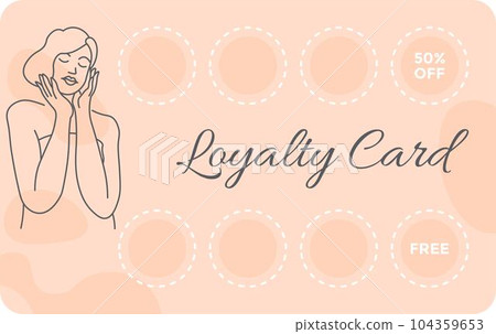 Loyalty card for skincare and beauty salon vector Loyalty card for skincare and beauty salon vector 104359653