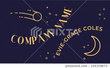 Company name on business cardm space theme vector Company name on business cardm space theme vector 104359673