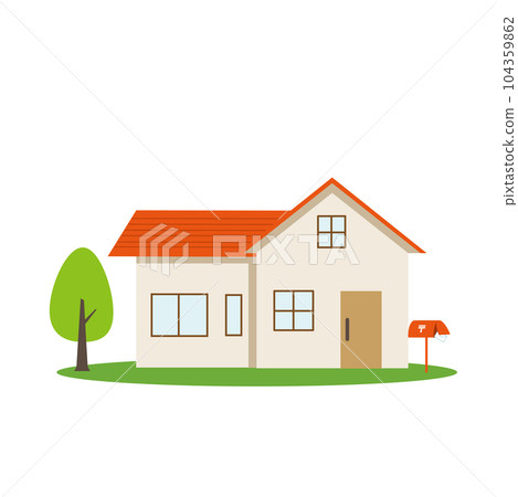 detached house with orange roof 104359862