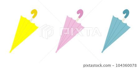 Simple and cute umbrella in pastel tone 104360078