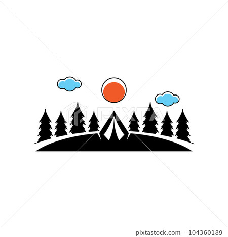 Camp tent element Vector icon design 104360189