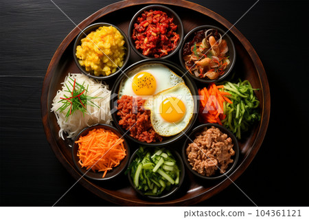 韓國餐廳拌飯 韓國餐廳拌飯 104361121