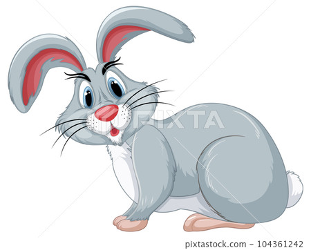 Adorable Rabbit Standing Up-插圖素材 [104361242] - PIXTA圖庫