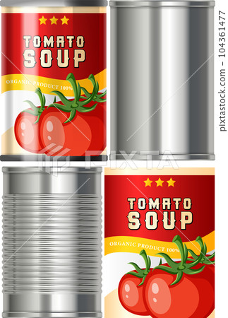 Tomato soup canned food 104361477