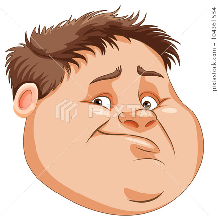 Face of fat boy cartoon 104361534
