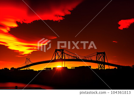 [AI image] Sunset over the sea, image 104361813