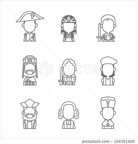 世界歷史圖標集合 世界歷史圖標集合 104361880