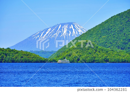 Hokkaido Lake Toya Nakajima and Mt. Yotei scenery Hokkaido Lake Toya Nakajima and Mt. Yotei scenery 104362281