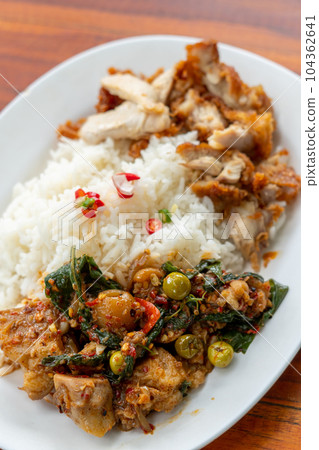 thai fast food in street market 104362641