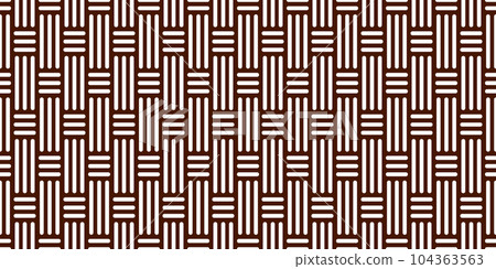 Vertical triple basketweave seamless pattern. Brown basket weave bamboo texture on white Vertical triple basketweave seamless pattern. Brown basket weave bamboo texture on white 104363563