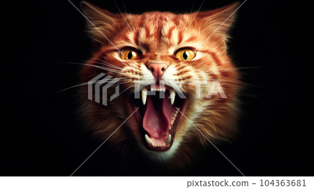 尖叫貓“AI生成圖像” 尖叫貓“AI生成圖像” 104363681