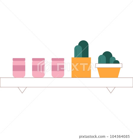 Kitchen shelf for food seasoning vector icon 104364085