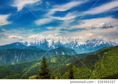 Landscape with Triglav mountains 104364187