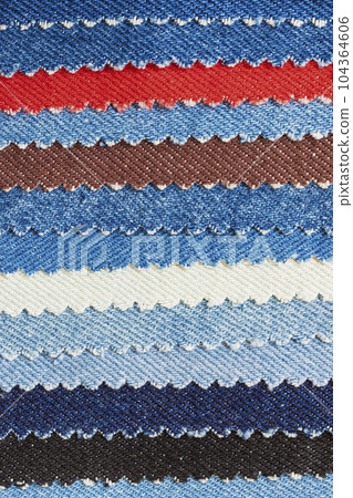 Samples of Denim Jeans Fabric. Jeans textile, denim, canvas fabric background Samples of Denim Jeans Fabric. Jeans textile, denim, canvas fabric background 104364606