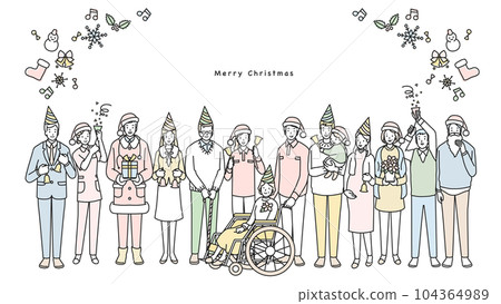 Christmas frame for caregivers 104364989