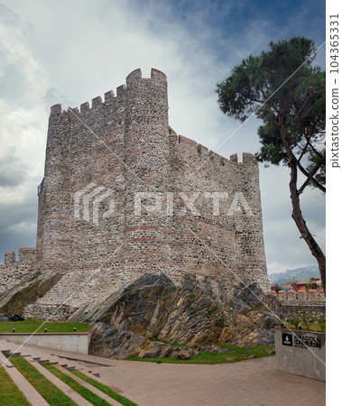 Anadolu Hisari, 13th century medieval Ottoman fortress by Anatolian side of Bosporus, Beykoz district, Istanbul, Turkey 104365331