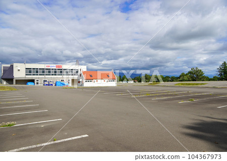 Empty parking lot at Hokuryu Himawari no Sato Empty parking lot at Hokuryu Himawari no Sato 104367973