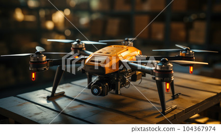 Futuristic Flying Delivery Drone Shipping concept. Futuristic Flying Delivery Drone Shipping concept. 104367974