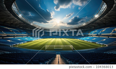 Empty Football stadium with seats. 104368013