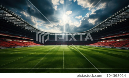 Football stadium with seat. Football stadium with seat. 104368014