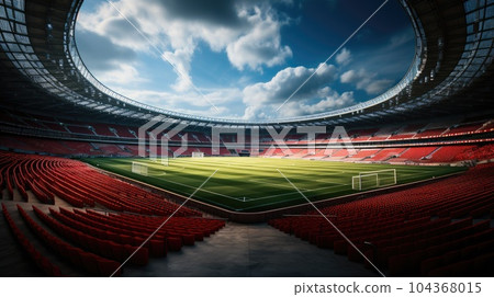 Football stadium with seat. Football stadium with seat. 104368015