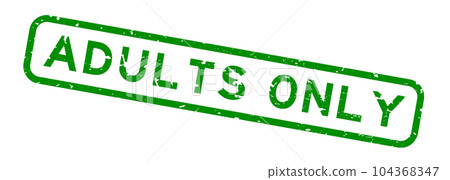 Grunge green adults only word rubber seal stamp on white background Grunge green adults only word rubber seal stamp on white background 104368347