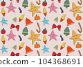 Illustration seamless pattern with fried egg. Hand drawing, food, 104368691