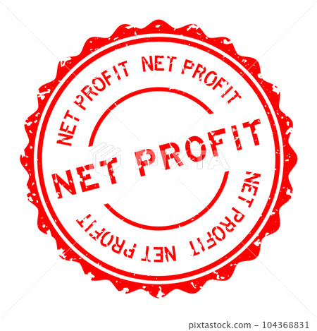 Grunge red net profit word round rubber seal stamp on white background Grunge red net profit word round rubber seal stamp on white background 104368831