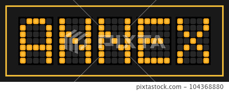 Orange color led banner in word annex on black background Orange color led banner in word annex on black background 104368880