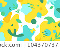 Summer blue and yellow background 104370737