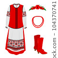 Ukrainian traditional clothes 104370741