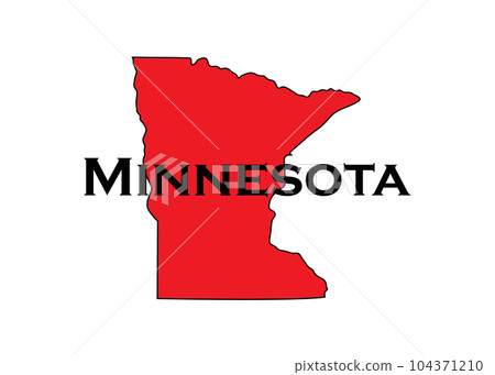 Politically conservative state of Minnesota colored red. Politically conservative state of Minnesota colored red. 104371210