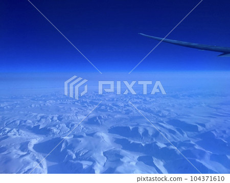 Scenery seen when flying over the North Pole Scenery seen when flying over the North Pole 104371610