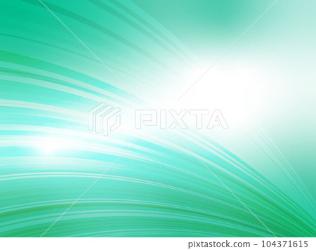 生動的發光顏色波抽象背景_翠綠 104371615
