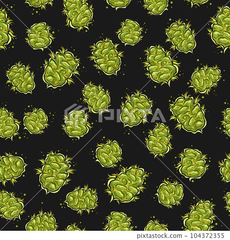 Vector Cannabis Bud Seamless Pattern 104372355