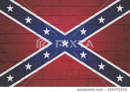 Confederate Flag painted on a wall 104372858