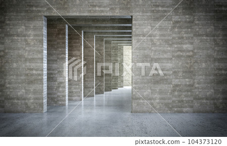 structure with exposed reinforced concrete central passageway 104373120