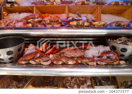 Shelves of a fishmonger Shelves of a fishmonger 104373377