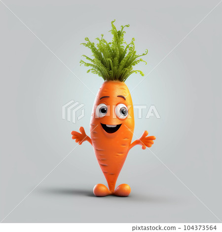 Cute Carrot Happy Cartoon Character Cute Carrot Happy Cartoon Character 104373564