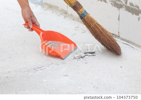 Construction site cleaning concept. Construction site cleaning concept. 104373750