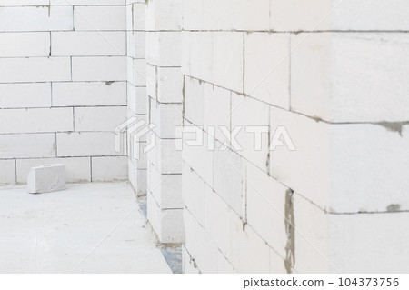 Walls built from a gas block . Walls built from a gas block . 104373756